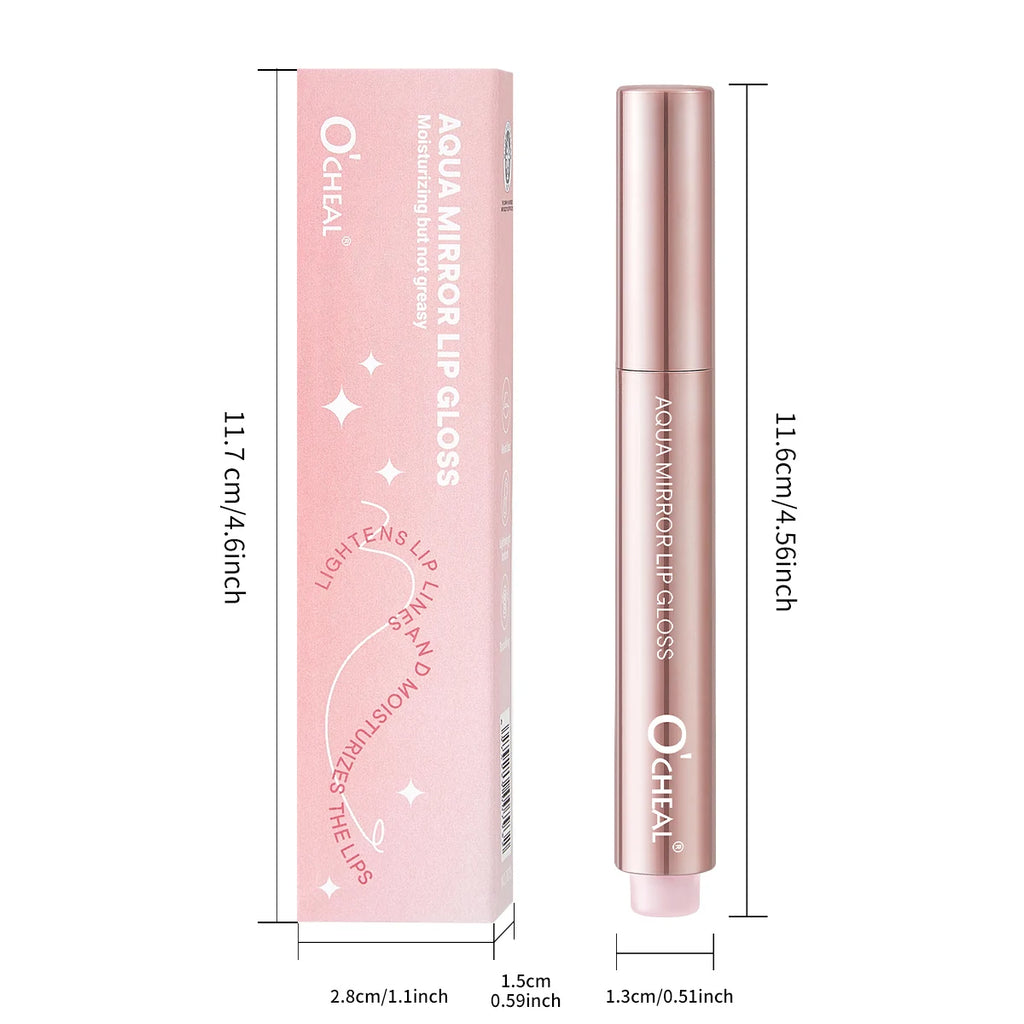 Mirror Lip Gloss Waterproof Moisturizing Lightweight Non Greasy