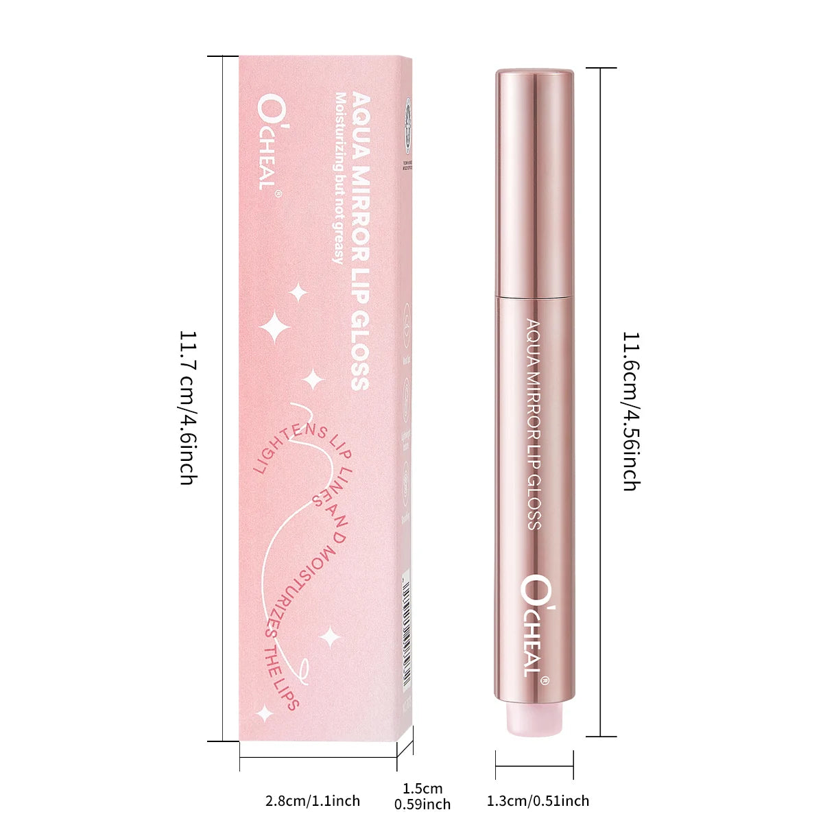 Mirror Lip Gloss Waterproof Moisturizing Lightweight Non Greasy
