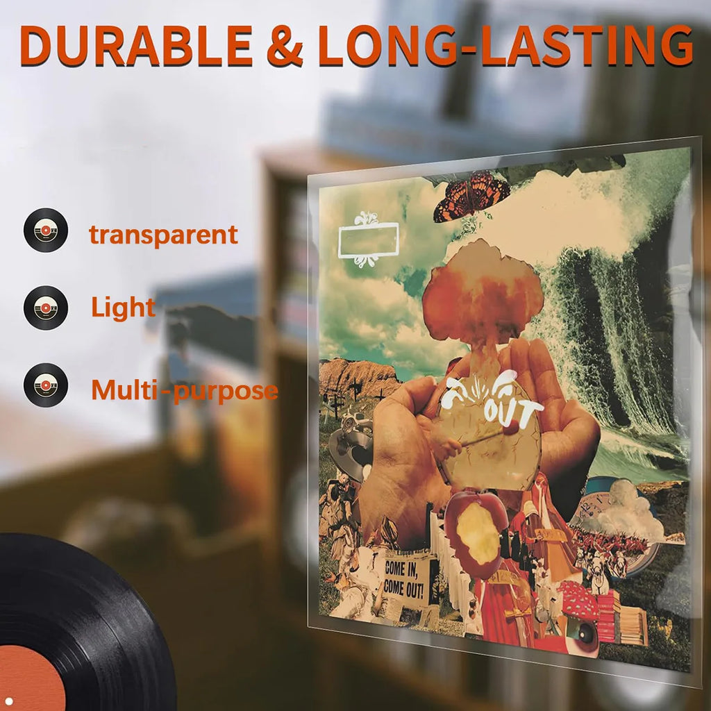 12-Inch Vinyl Record Sleeves – Clear LP Protective Bags 20/50 Pack