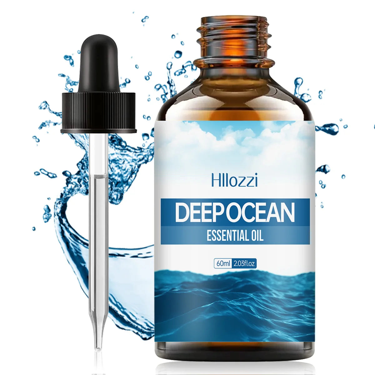 DEEP OCEAN ESSENTIAL OIL a high-quality moisturizing nourishing massage oil with a refreshing scent, suitable for all skin types Zpaxo 60ml DEEP OCEAN Other