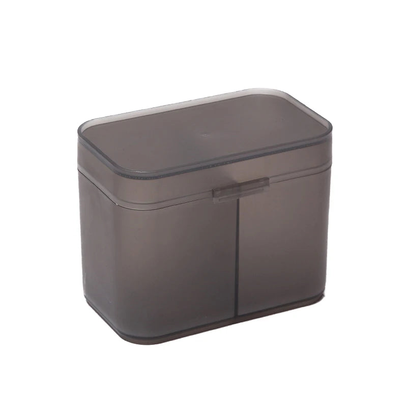2 Grids Nail Art Toos Makeup Brushes Organizer Portable Storage Box