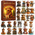 3D Cow Advent Calendar Christmas Countdown Decor 24 Cattle Ornaments