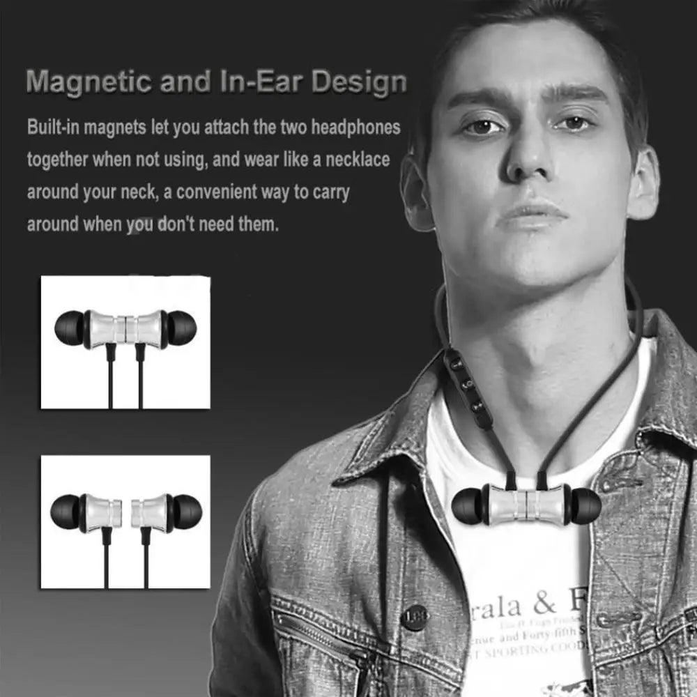 Sports Running Bluetooth 4.2 Earphone Magnetic Wireless Headphones With HD Microphone Bass 3D Stereo Earphones For Huawei Xiaomi Zpaxo