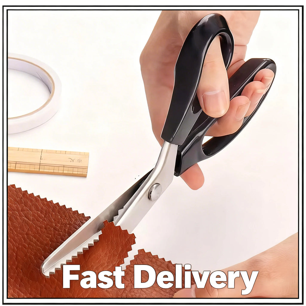 Pinking Shears Stainless Steel Zig Zag Scissors for Sewing & Crafts Pinking Shears Zpaxo