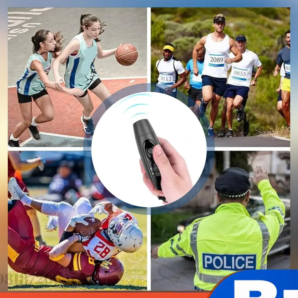 Electronic Whistle USB Rechargeable Air Bear Horn 120-150dB LED