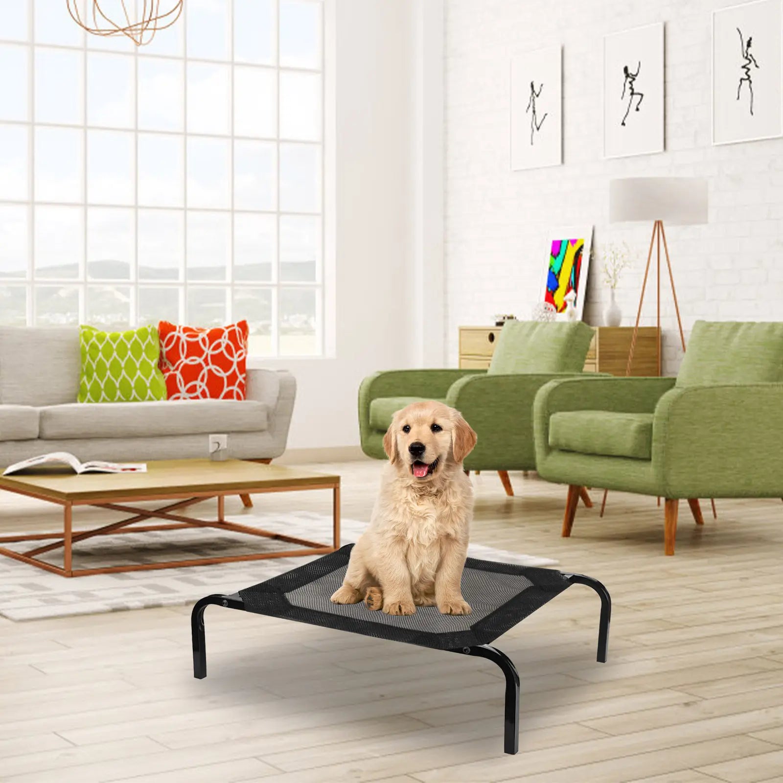 Dog Bed Mesh Cover Elevated Pet Hammock Replacement Breathable