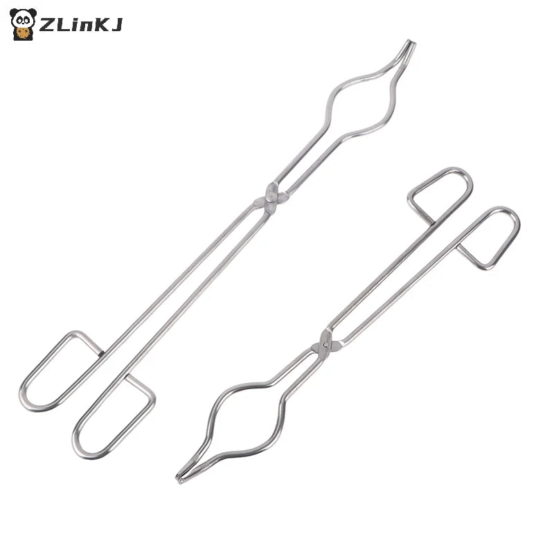 ▶1PCS 20-40cm Professional Stainless Steel Crucible Tongs Melting Plier Holder Chrome Plated Beaker Clamps Zpaxo