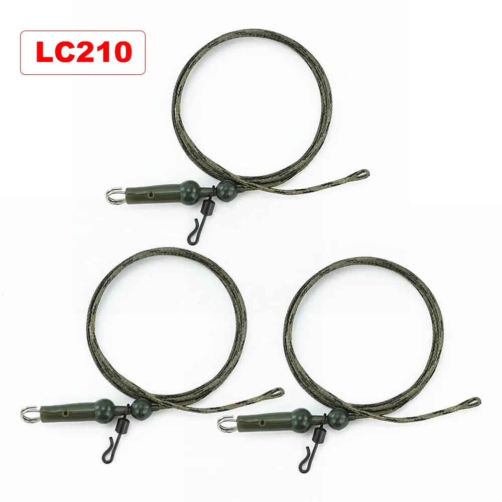 Carp Fishing Lead Core Helicopter Rigs 3-Pack – 45LB Braided Carp Fishing Rig Zpaxo LC210