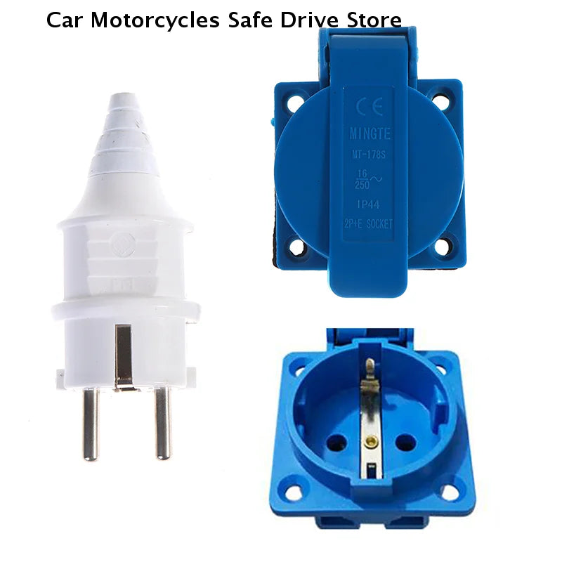 Industrial Waterproof EU Socket Industry Safety Outlet 16A 220V Cover