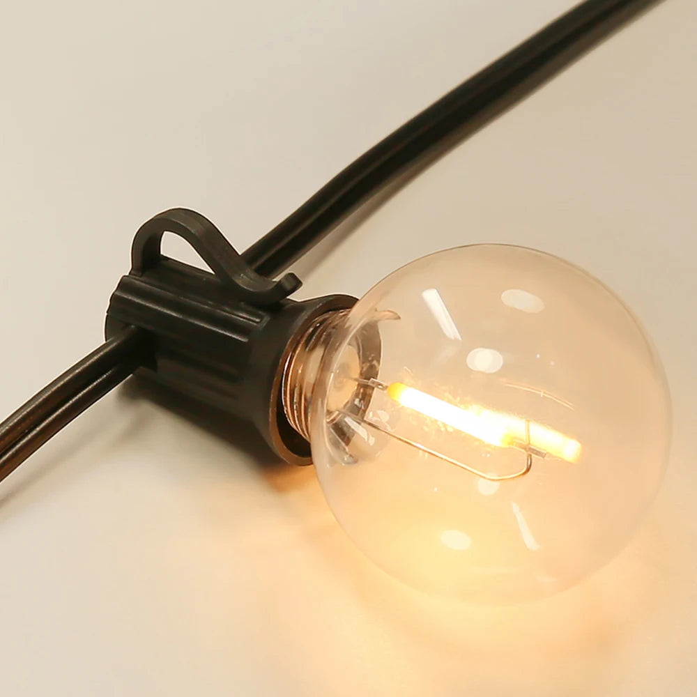 Outdoor String Lights 30M G40 LED Patio EU Plug 50 Edison Bulbs 2 Zpaxo