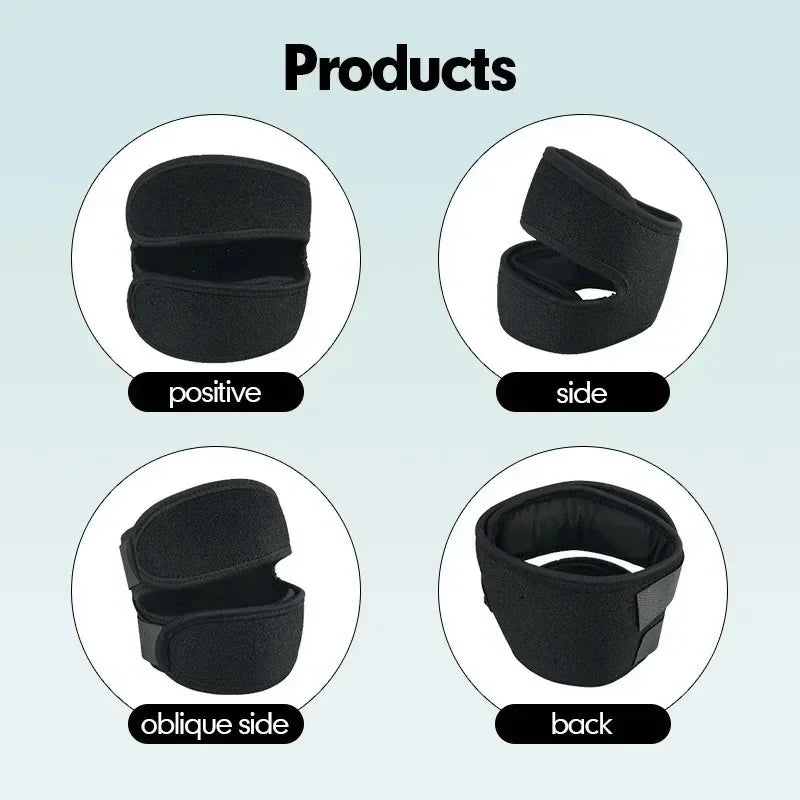 Pressurized Knee Wrap Sleeve Support Bandage Pad Elastic Braces Hole