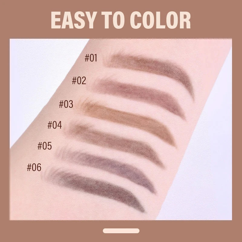 6 Colors 1.5mm Ultra Fine Double-Ended Eyebrow Pencil with Brush Long Lasting Waterproof Professional Eye Makeup Cosmetics Zpaxo