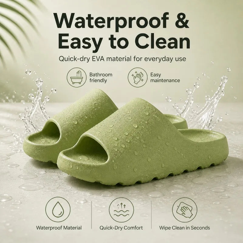 EVA House Slippers Soft Thick Soled Fashion Slides Beach Sandals Men