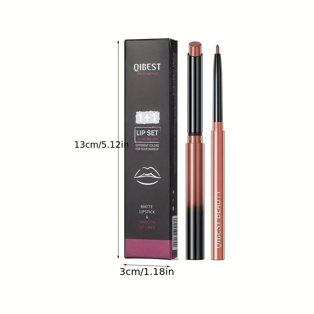 Matte Lipliner Durable Waterproof Sweat Resistant Easy Fadeless Lip