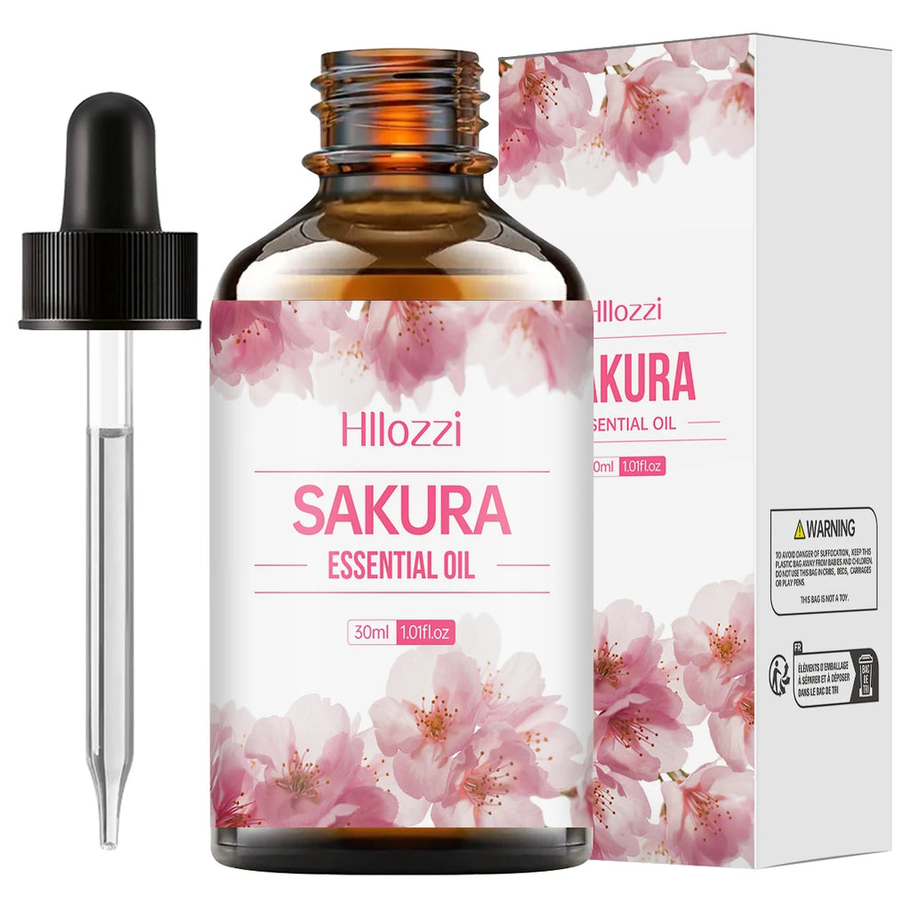100ml/60ml/30ml Cherry Blossom Essential Oil is suitable for facial skin care, body care, aromatherapy, aromatherapy essential o Zpaxo 30ML SAKURA Other