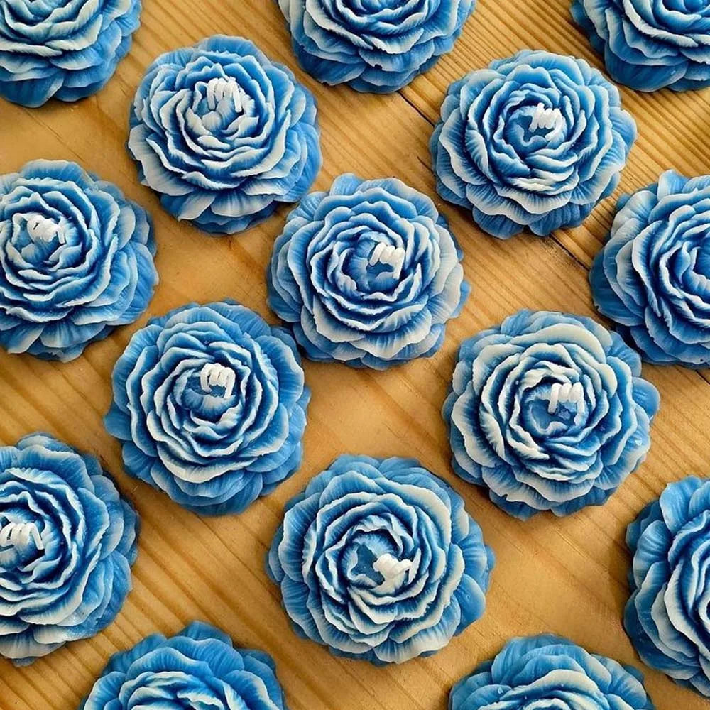 1PC Daisy Peony Flower Candle Silicone Mold 3D Handmade Candle Soap Gypsum Resin Handicraft Making Tools Zpaxo