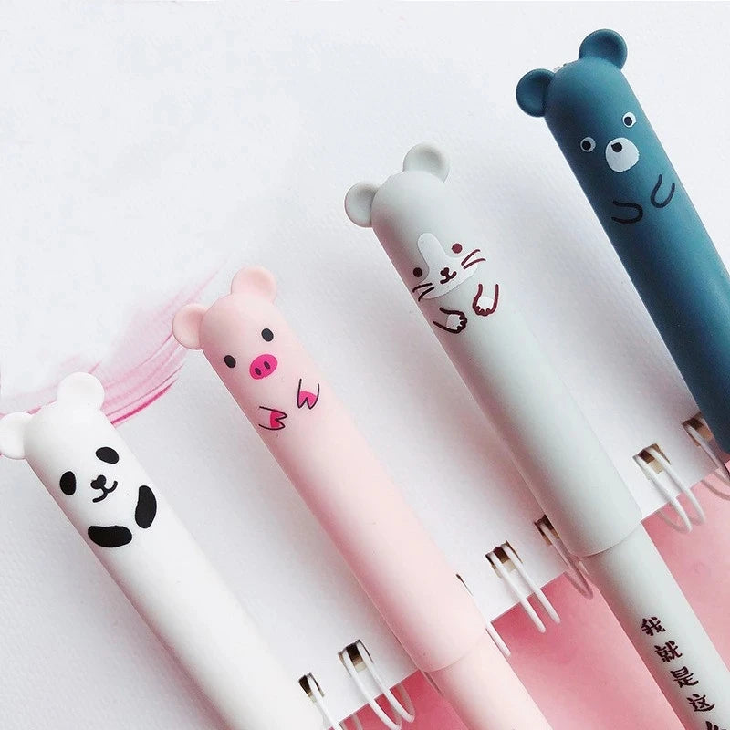 12pcs Kawaii Erasable Gel Pens 0.5mm Waterproof Blue/Black/Red Gel Ink Stationery School supplies for Office Student Zpaxo