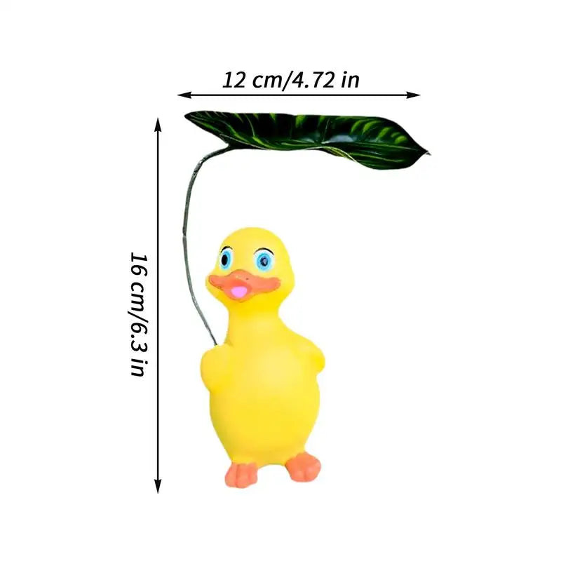 Duck Statue Holding Umbrella Home Decor Weatherproof Resin Decorative Decoration For Desk Home Sidewalks Balconies Patio Zpaxo