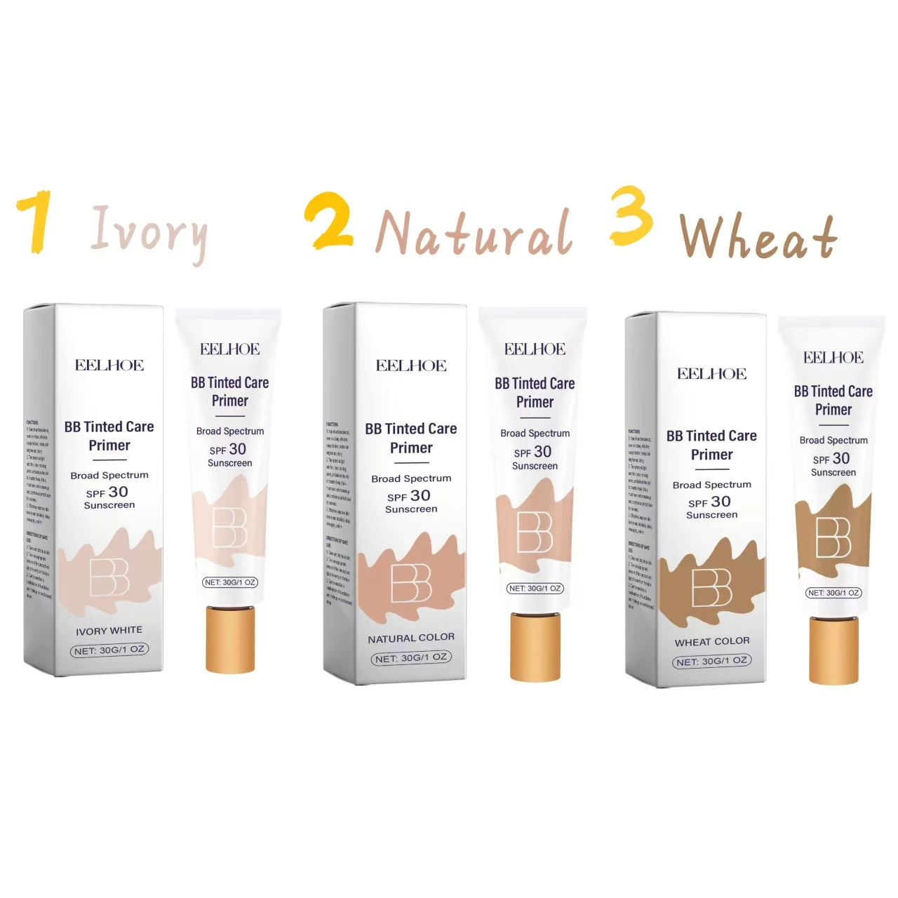 Eelhoe BB Cream SPF 30+ Tinted Moisturizer – All Skin Types BB Cream Zpaxo