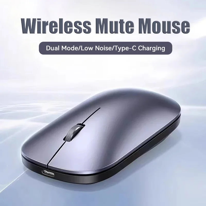 Wireless Bluetooth Mouse Dual Mode DPI Adjustable Type-c Rechargeable