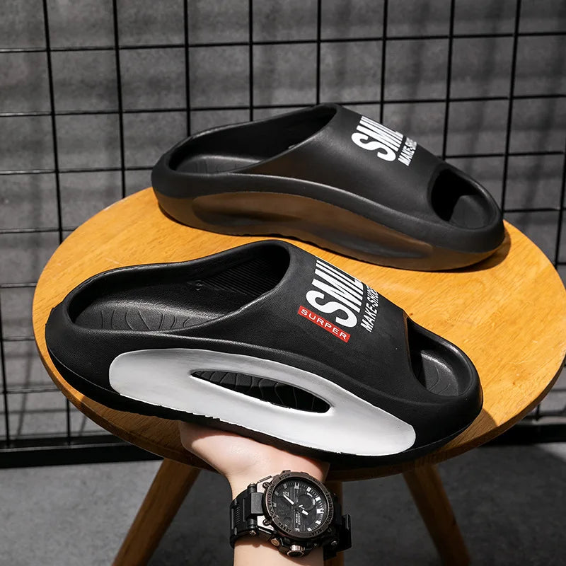 Outdoor Women Mens Summer 2025 Men's Slippers EVA Lightweight Slides Zpaxo Black-A 40-41