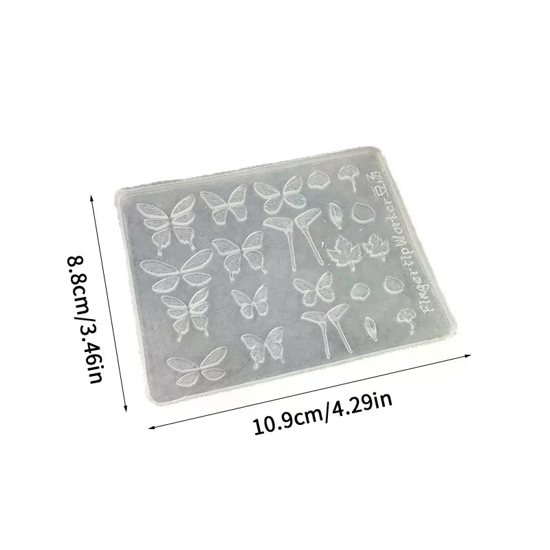 Transparency Butterfly 3d Silicone Mold Nail Art Decoration Nails Diy Zpaxo
