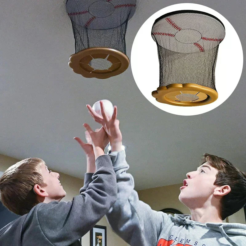 Ceiling Baseball Toy Training Equipment Mini Overhead Sports Goal Portable Indoor Mini Baseball Hoops Game Toys For Kids Adults Zpaxo