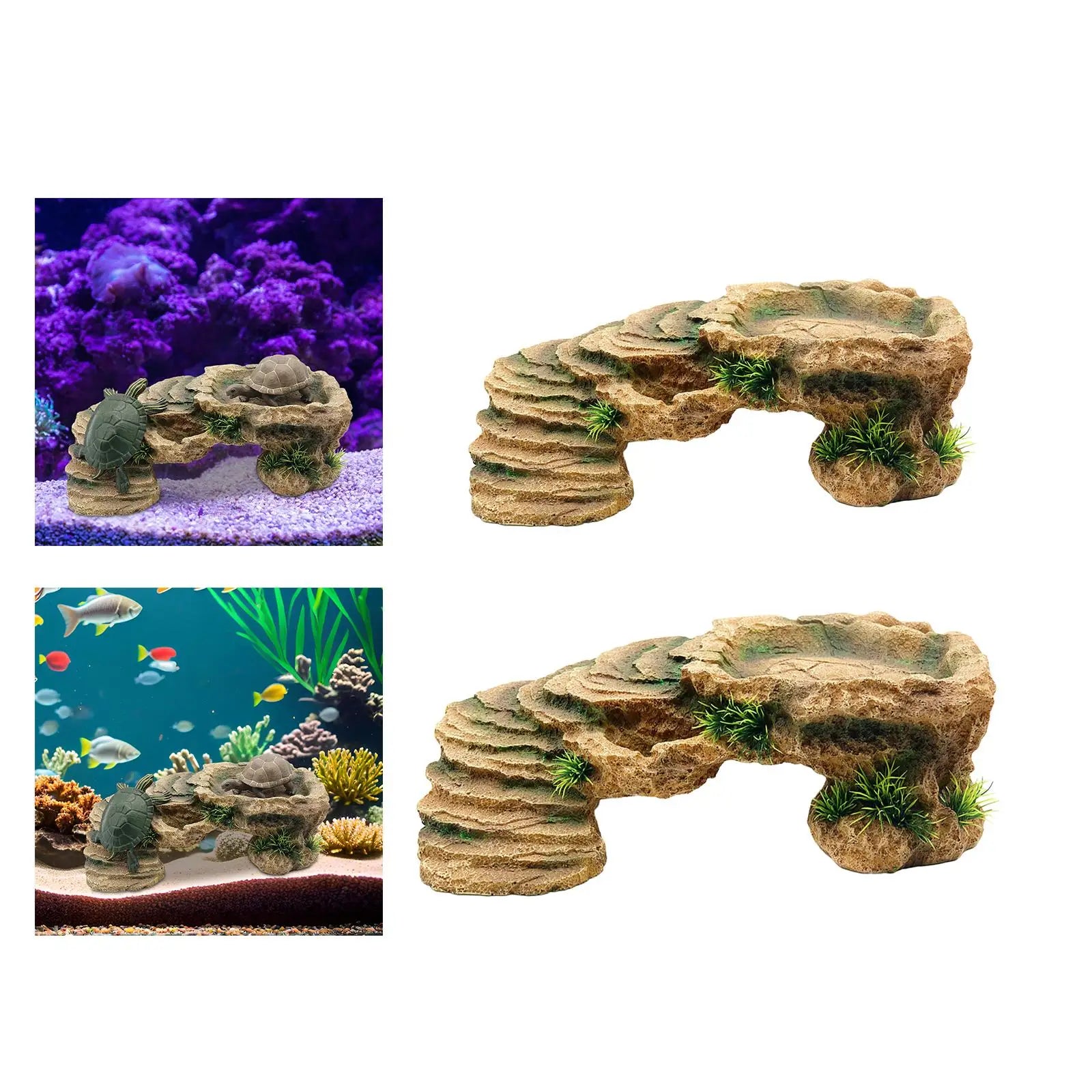 Turtle Resting Basking Platform Aquarium Animal Sink Wharf Climbing Zpaxo