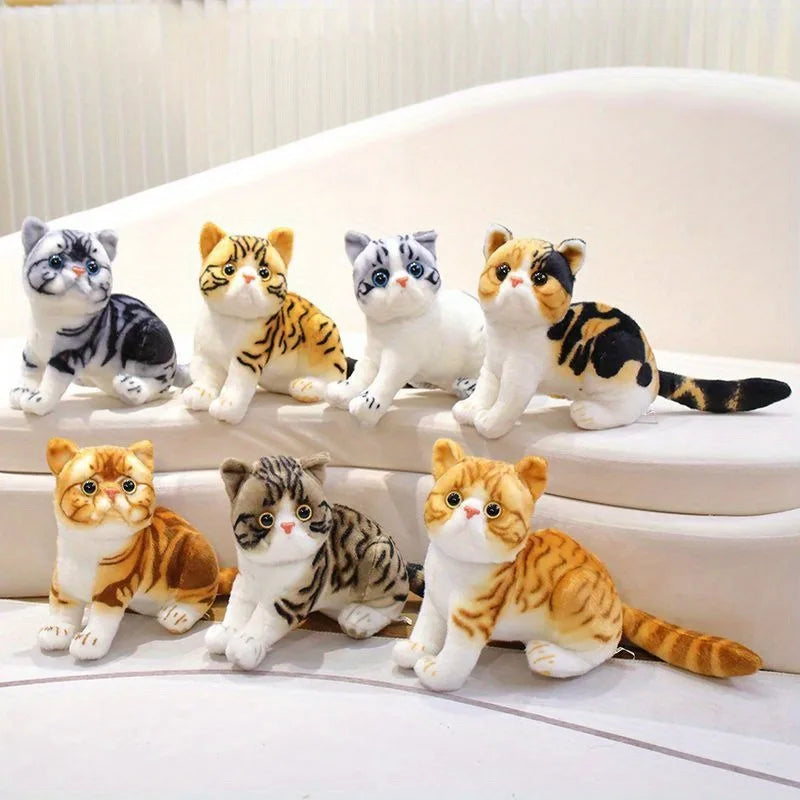 Stuffed Lifelike Cats Plush Toy Simulation American Shorthair Cute