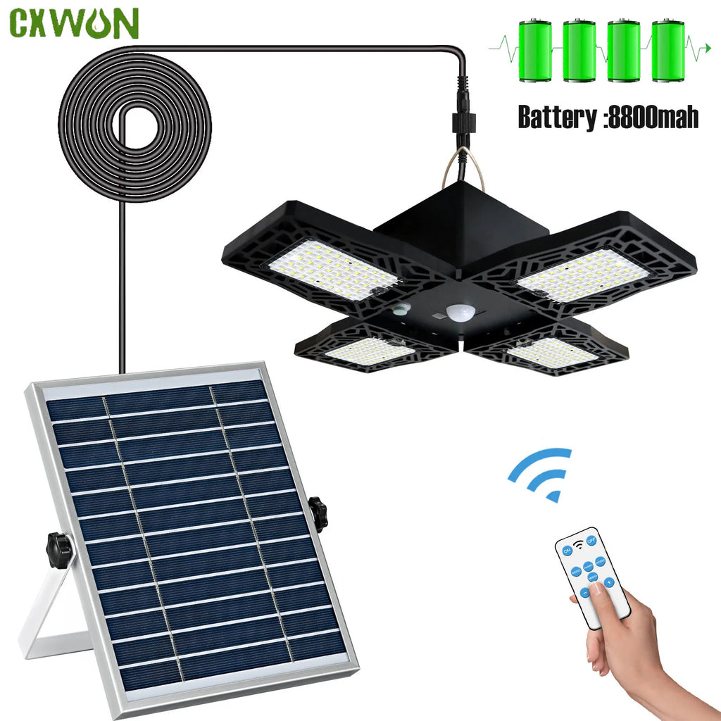 Solar Pendant Lights Indoor Led Outdoor Lighting 4 Mode Powered Shed Zpaxo