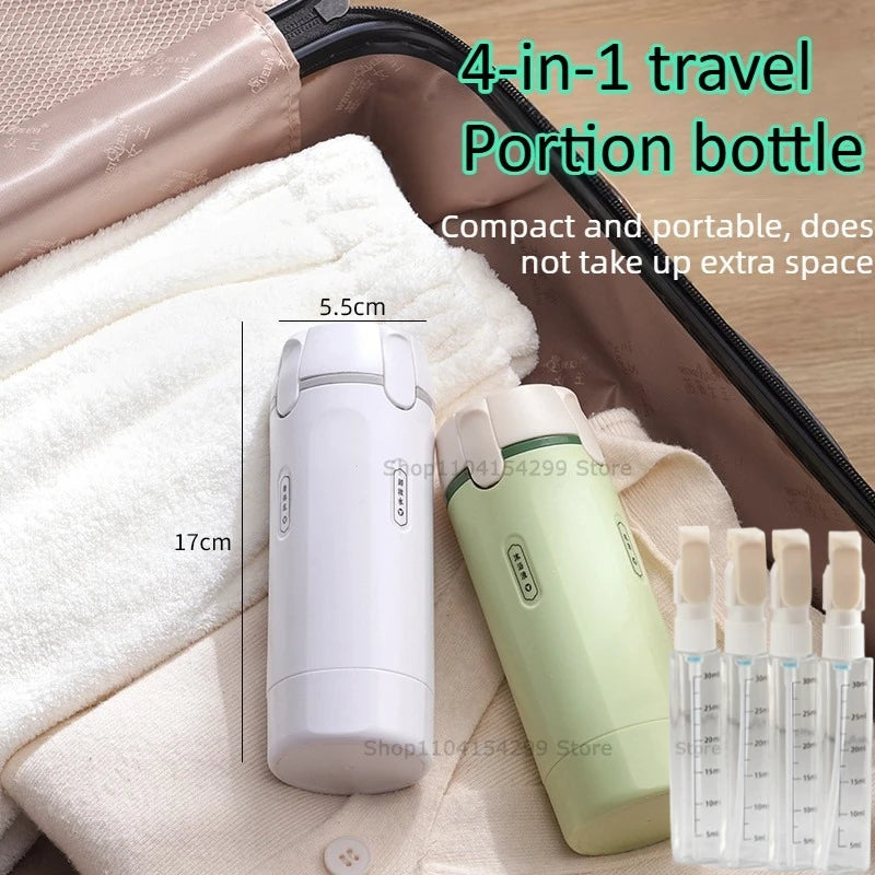4 in 1 Portable Leakproof Travel Bottle Dispenser set Travel Container Journey for Shampoo Bottle Soap and Shampoo Dispenser Zpaxo