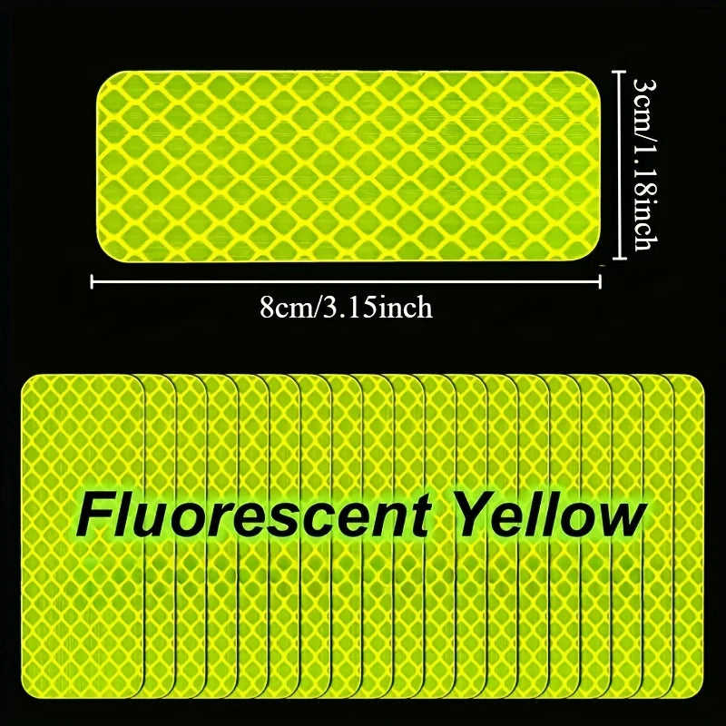 10 Ultra-bright Reflective Safety Stickers Waterproof Fluorescent