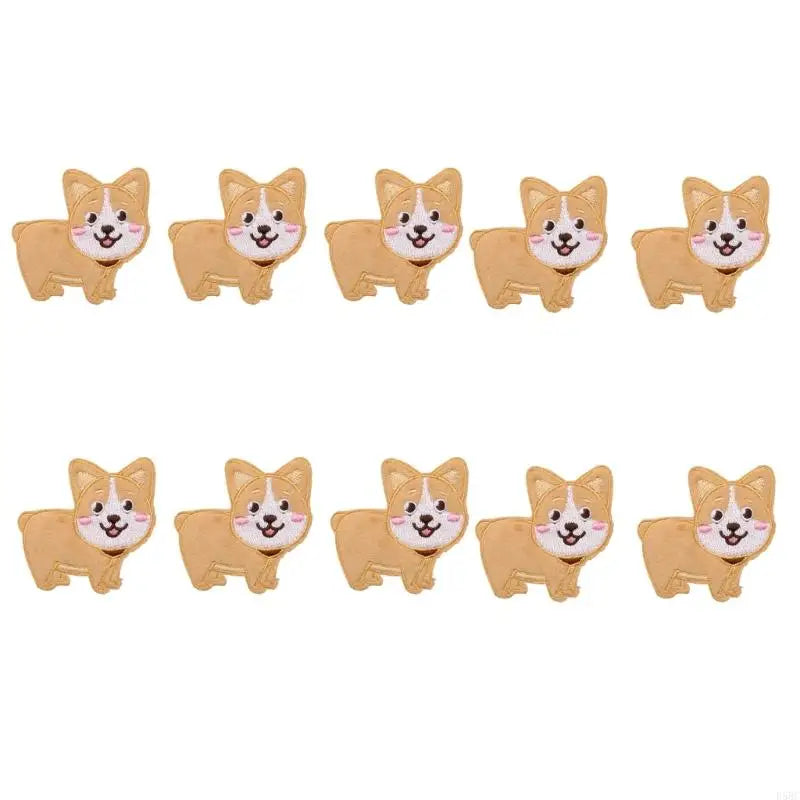 Dog Fabric Iron Patches Adhesive Embroidery Appliques Garment Jackets Zpaxo sideways puppy China Mainland