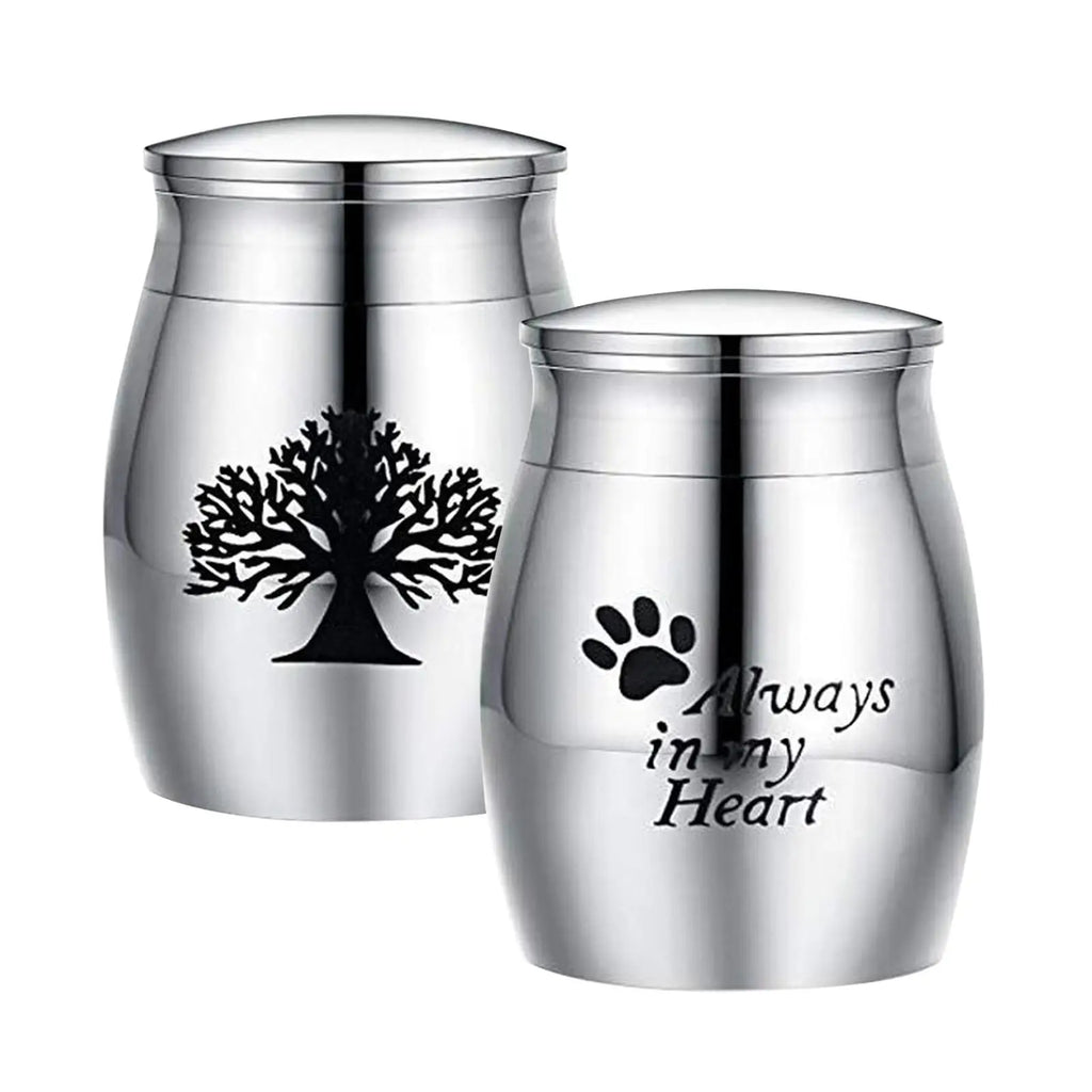 Mini Stainless Steel Pet Cremation Urn | Memorial Keepsake Case Pet Memorial Urn Zpaxo