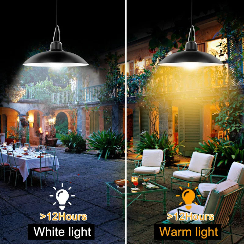 Solar LED Pendant Light Remote Control Outdoor Lighting Garden Patio Zpaxo