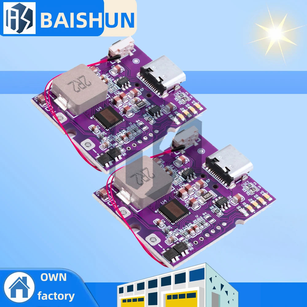 22.5W Power Bank Bidirectional Fast Charging Mobile Power Module Circuit Board With Digital/Light Type-C USB Suppor PD/QC3.0 2.0 Zpaxo