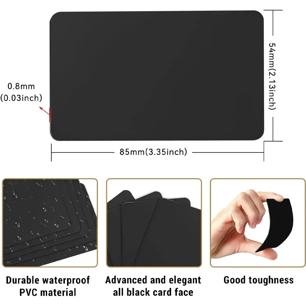 NFC215 Black Cards Rewritable NFC Ntag215 PVC Blank Easy Convenient Zpaxo