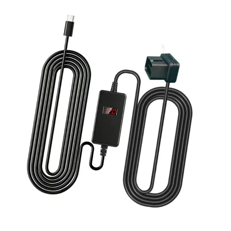 652F OBD Power Supply Cable 12V24V 5V Converters 3 26M Length Plastic Zpaxo