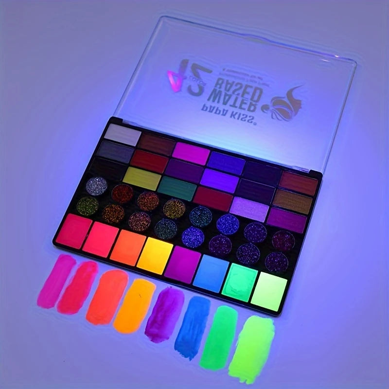 42 Colors Face Body Painting Water Soluble UV Neon Paint Art Makeup Zpaxo