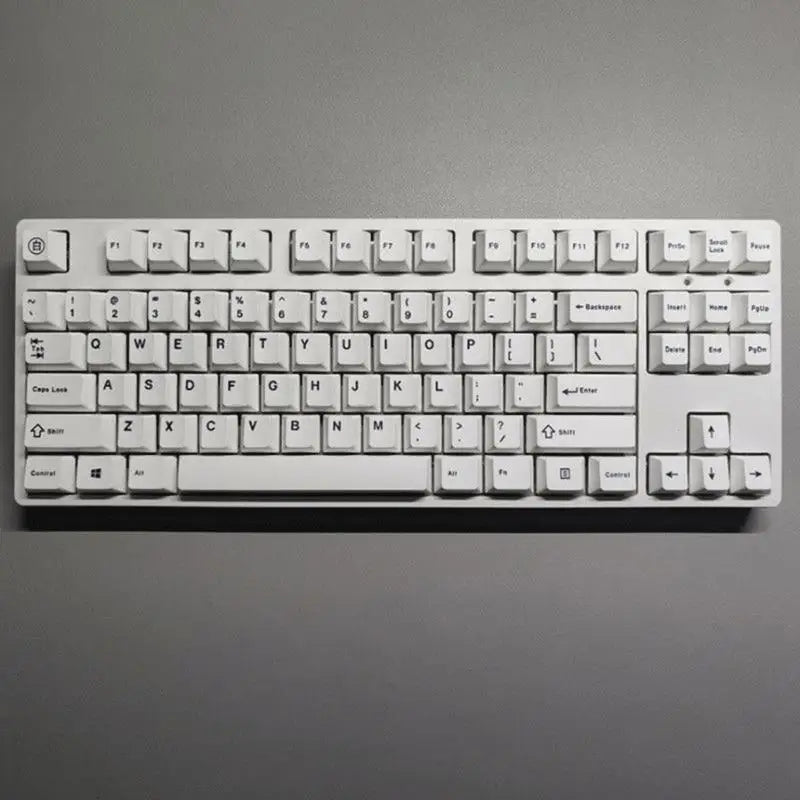 652F 125Keys Minimalists White PBT Keycap Cherry Profile Dye Zpaxo