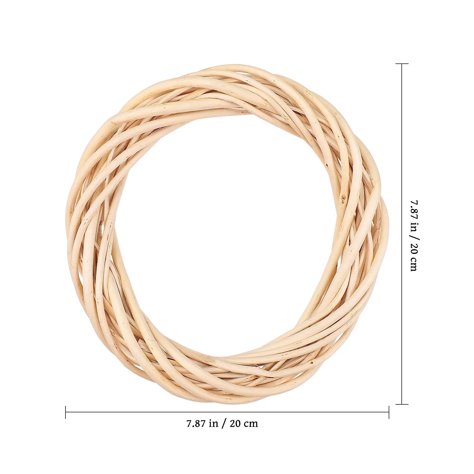 Hand-woven Natural Rattan Grapevine Wreath DIY Base Christmas Wedding