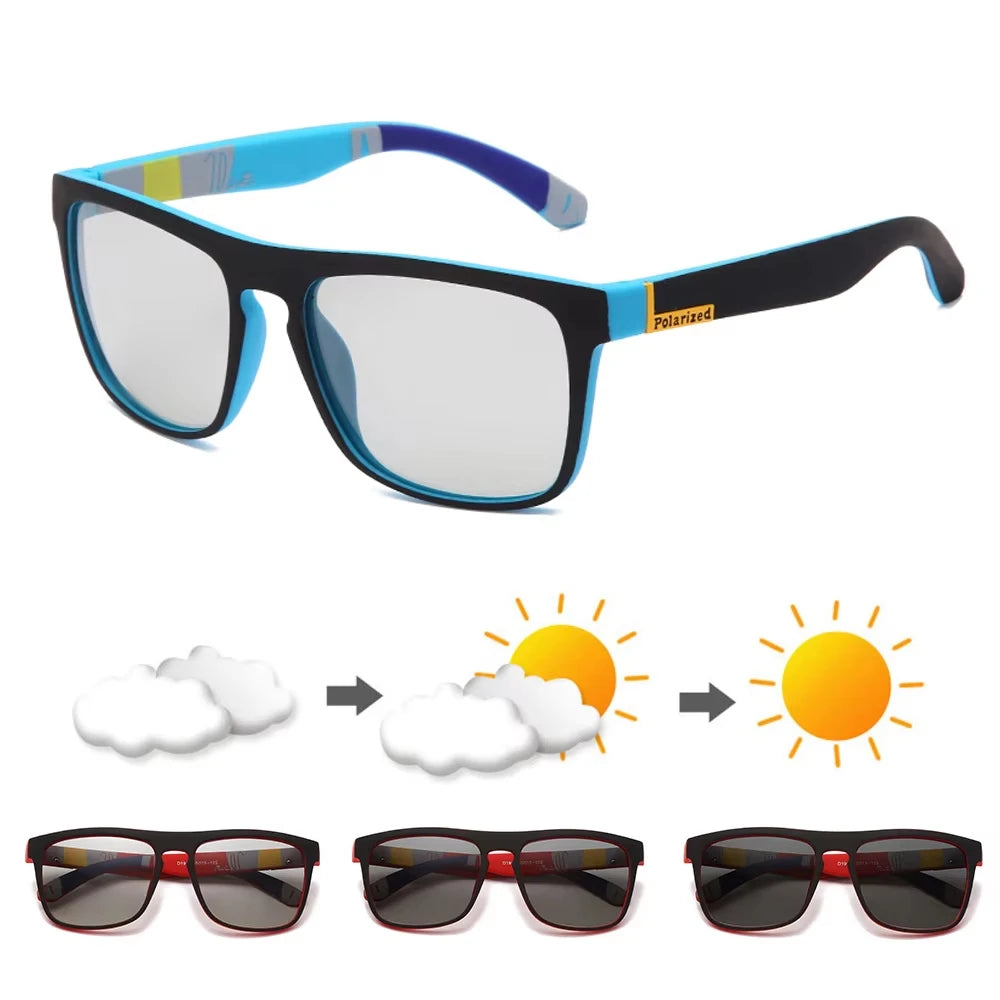 Photochromic Polarized Sports Sunglasses Men and Women Cycling Climbing Goggles Driving Sun Glasses UV400 Change Color Eyewear Zpaxo M10