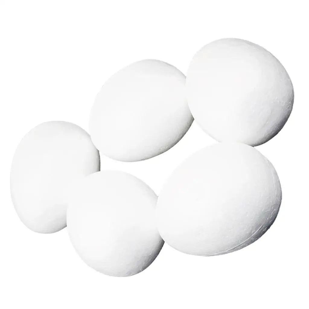 Crafting Foam Egg Set 5cm 8cm 10cm White Polystyrene Balls for Art School Project and Handmade Decoration Zpaxo
