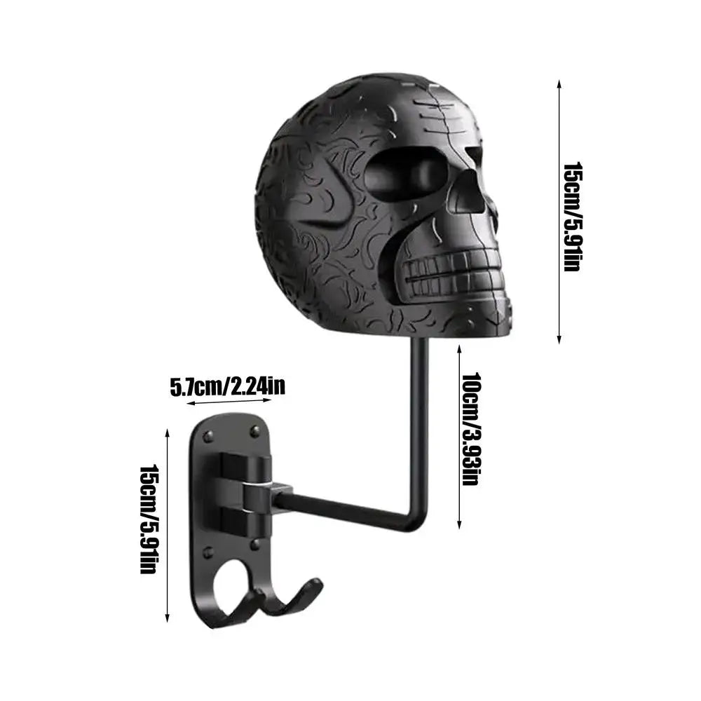 Helmet Wall Mount Skull Shape Hat Rack Decorative Wall Mount Helmet Display Holder for Garage Entryway Bedroom Women Men Party Zpaxo Black China Mainland