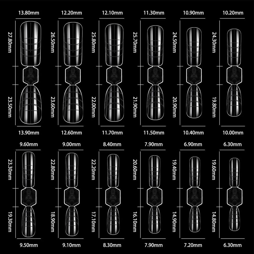 120-Piece Reusable Nail Extension Forms – 12 Sizes Builder Gel Nail Extension Forms Zpaxo