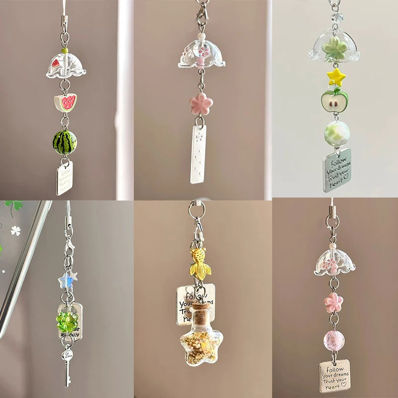 Wind Chime Pendant Keyring Mobile Phone Lanyard Y2k Bag Decorative