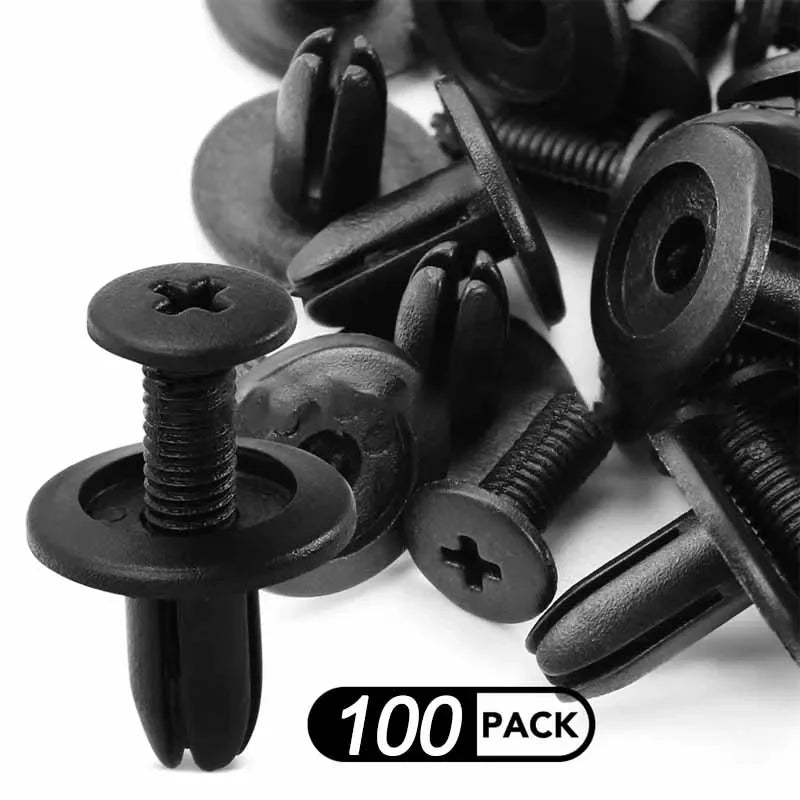 8mm Nylon Push Rivet Car Door Trim Panel Retainer Clips