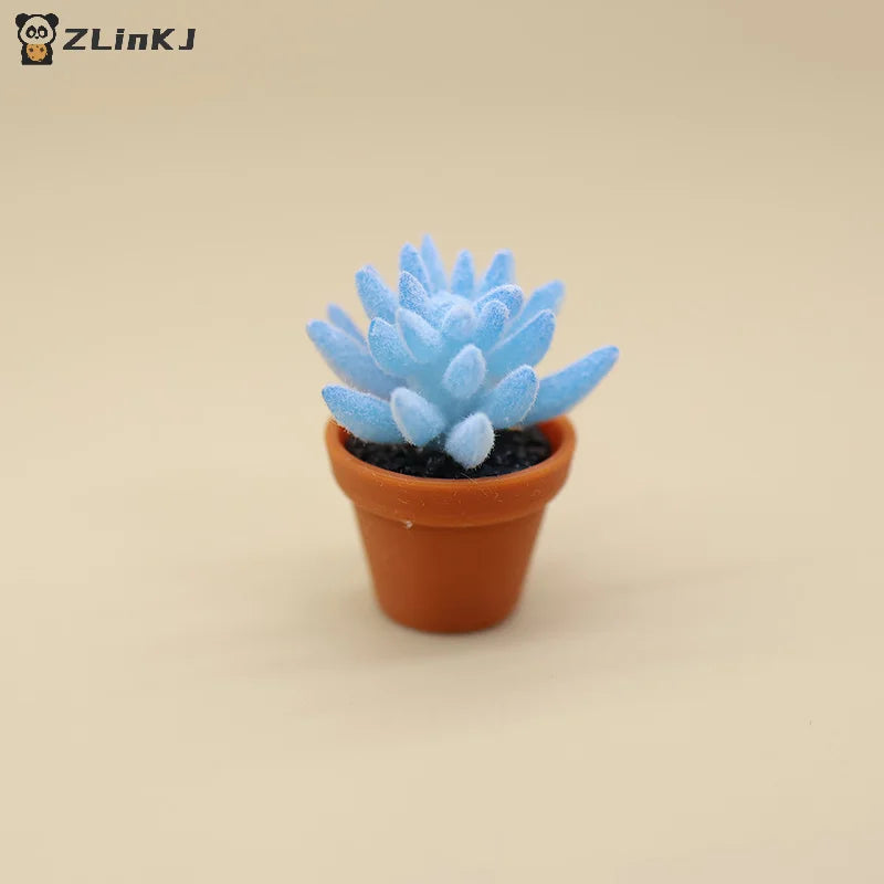 ▶5Pcs Simulation Mini Potted Plants Model Dollhouse Bonsai Decoratio Dollhouse Micro Landscape Garden Desktop Ornament Zpaxo