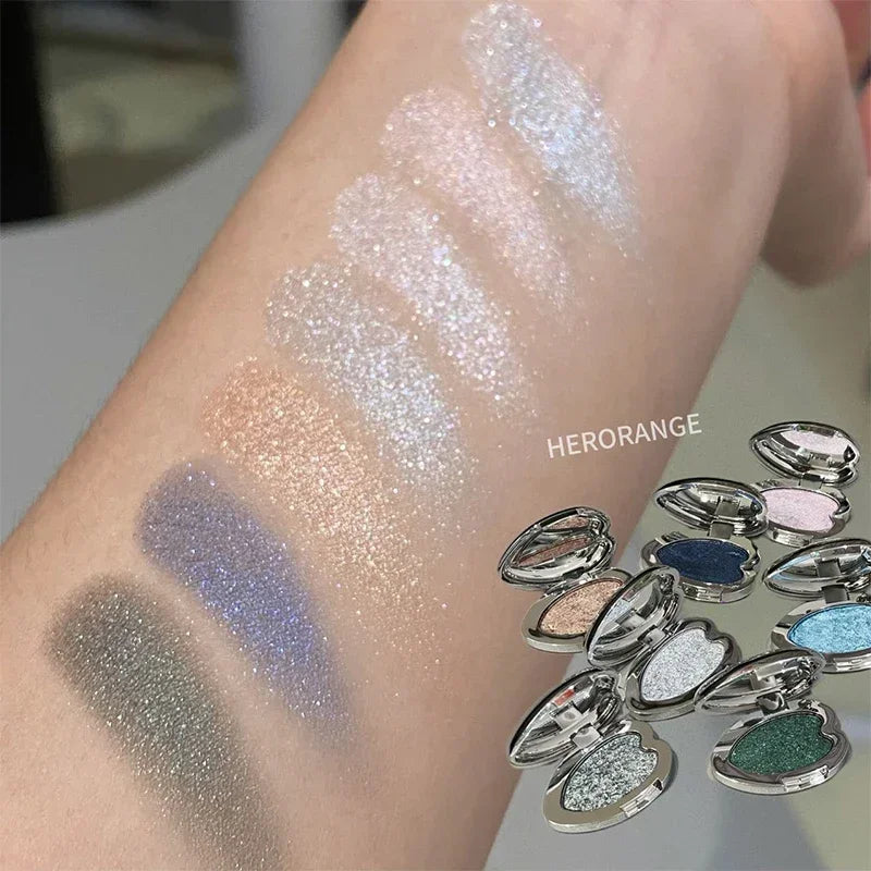 Metallic Glitter Eyeshadow Charm Dream Girl Eye Shadow Plate Blue