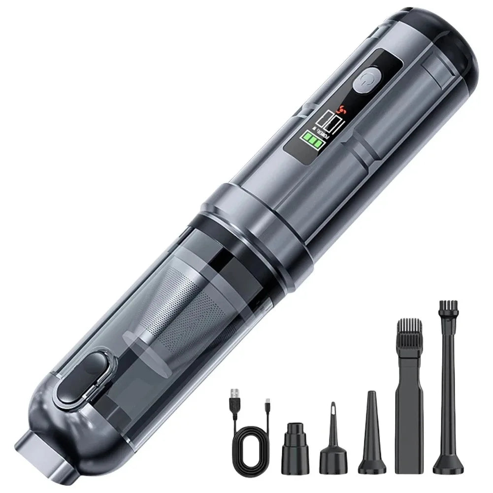 17000PA Car Vacuum Cleaner with Brushless Motor Handheld Vacuum Portable Cordless Compressed Air Duster for Car Home Office Pet Zpaxo black